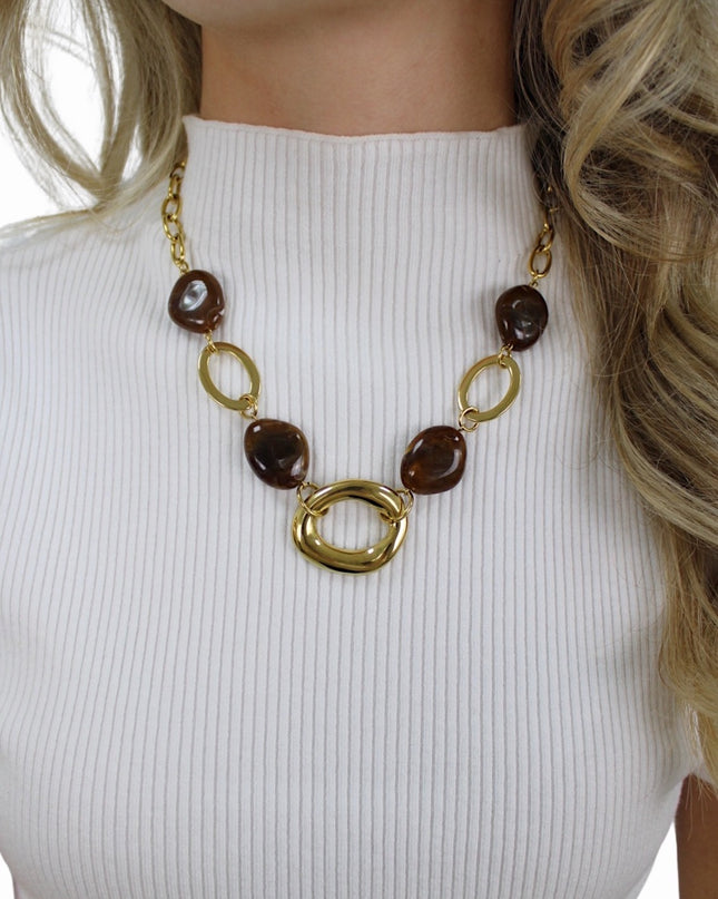 ORGANIC COLOUR NECKLACE | GOLD
