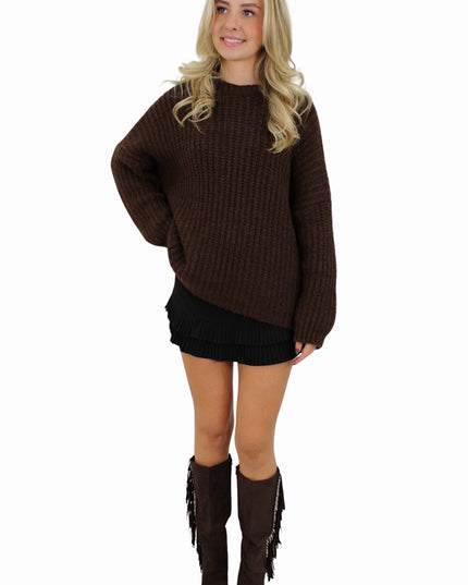 (PRE-ORDER MA 20 OKT) BASIC OVERSIZED KNIT | BROWN