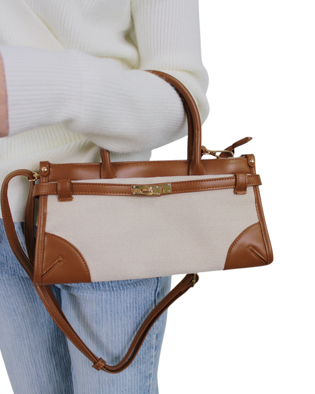 CLASSY LOOK A LIKE BAG | BROWN