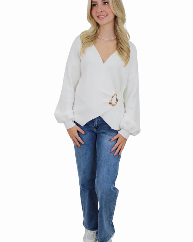 CLASSY FALL TOP | WHITE
