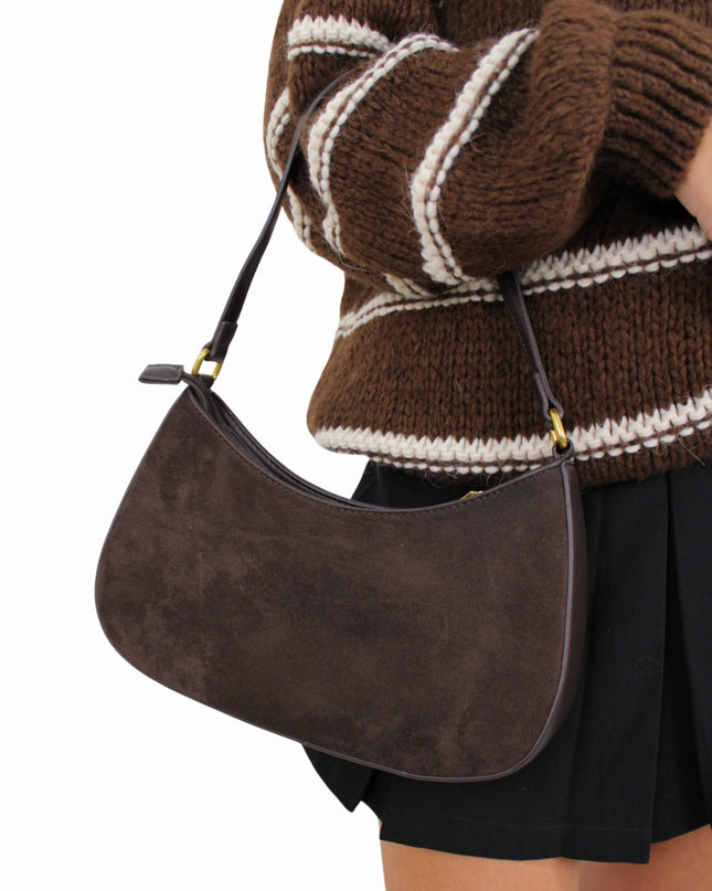 SUEDE BASIC BAG | BROWN