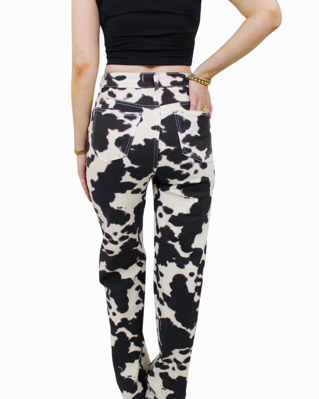 COW WIDE LEG JEANS - H960 | BROWN/WHITE