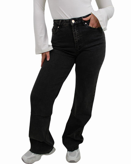 QUEEN HEARTS TALL WIDE LEG JEANS W3636-6 | VINTED BLACK
