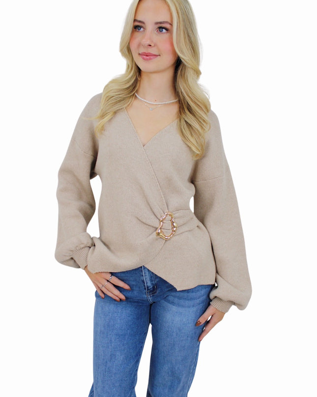 CLASSY FALL TOP | BEIGE