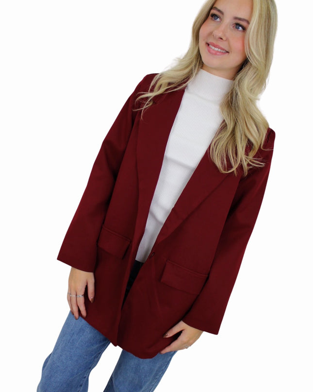 MOLLY BASIC BLAZER | BORDEAUX