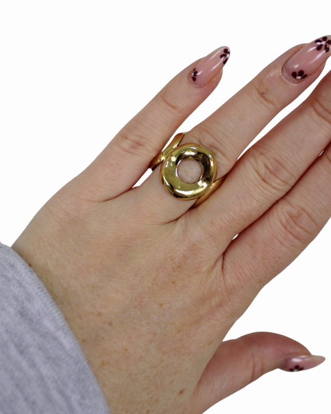 DOUBLE ROUND RING | GOUD