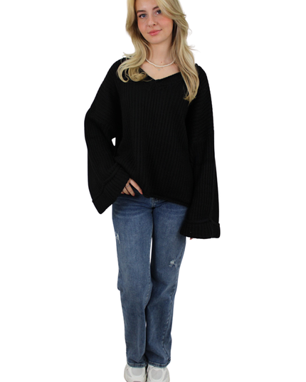 VICKY OVERSIZED KNIT | BLACK
