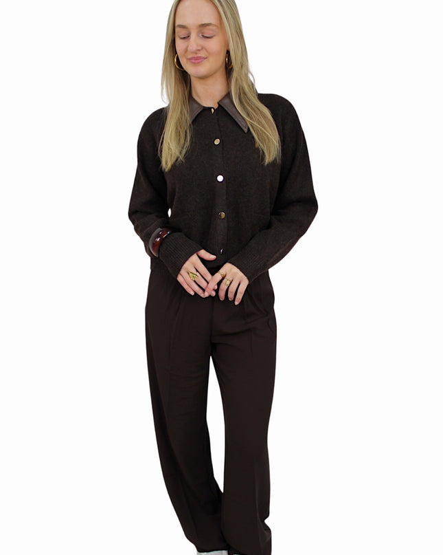 CLASSY FALL CARDIGAN | BROWN