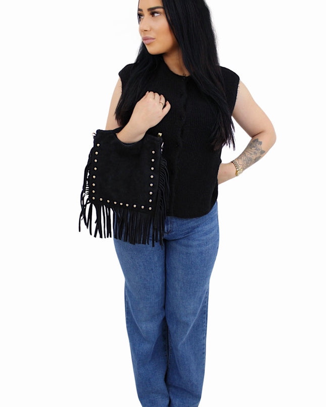 SOFT SPENCER GILET | ZWART