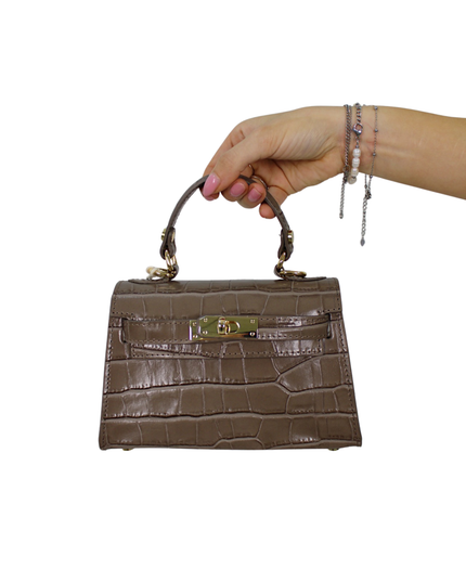 CLAIR LEATHER BAG | CROCO