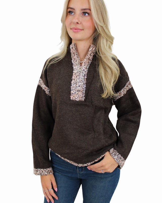 ICON ZIP KNIT | BROWN