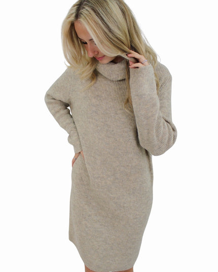 BASIC KNIT DRESS | BEIGE