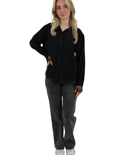 CUTE LACE BLOUSE | BLACK