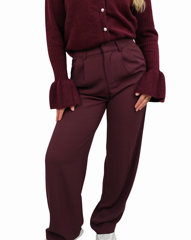 MARY PANTALON | AUBERGINE