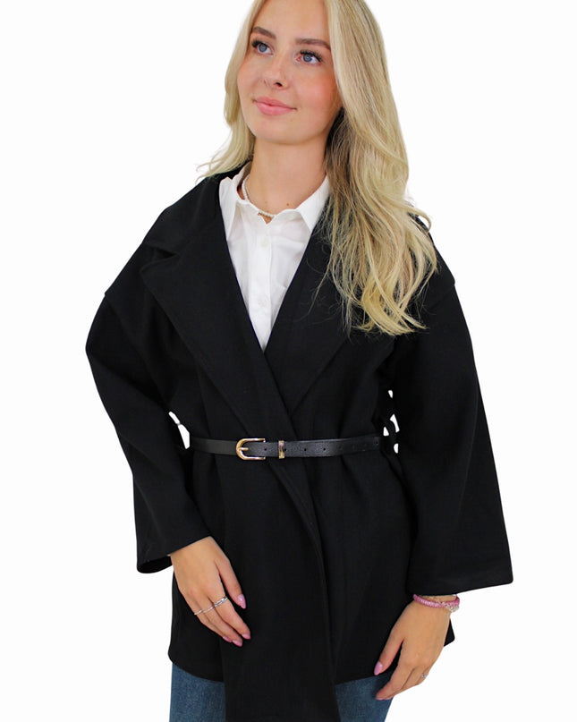 AUTUMN BELT JACKET | ZWART
