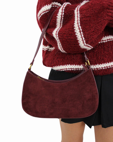 SUEDE BASIC BAG | BORDEAUX