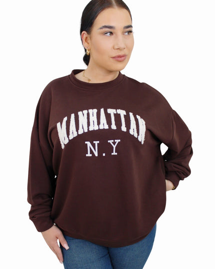 MANHATTAN COMFY SWEATER | CHOCO