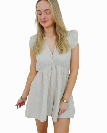 COTTON PLAYSUIT | BASIC BEIGE