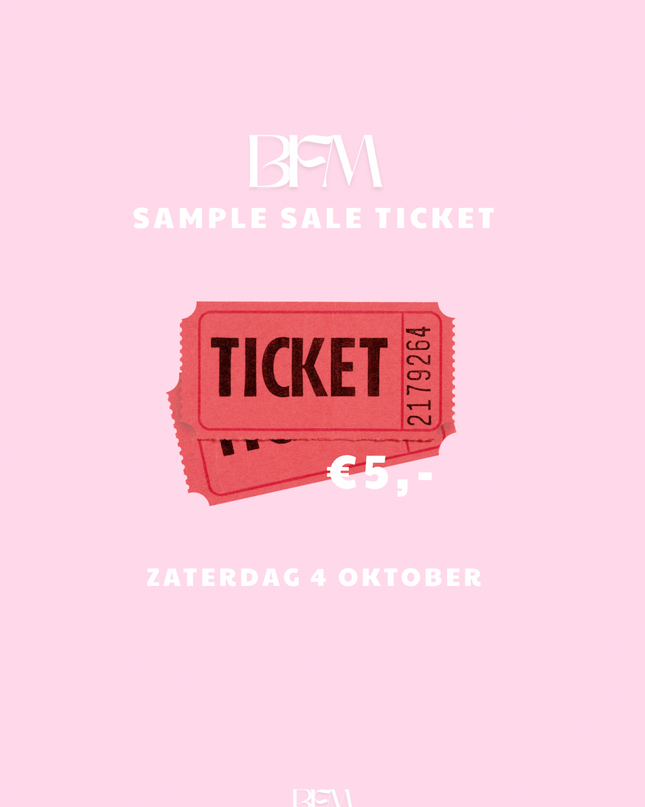BFM SAMPLE SALE TICKET