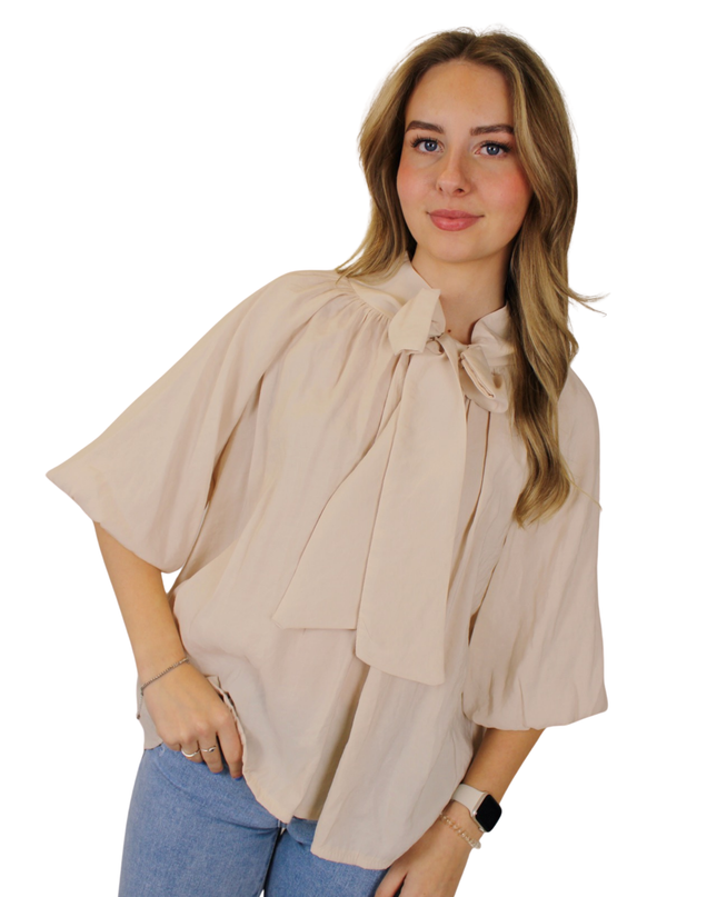 ELIN BASIC BLOUSE | BEIGE