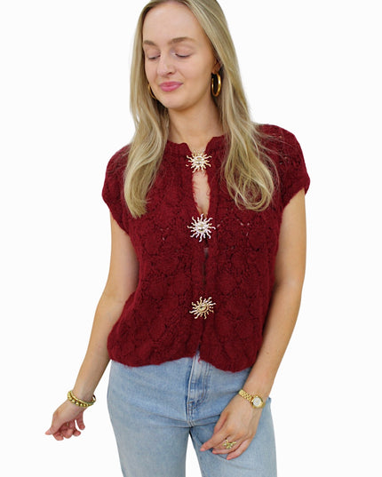 SUNNY SOFT GILET | BORDEAUX