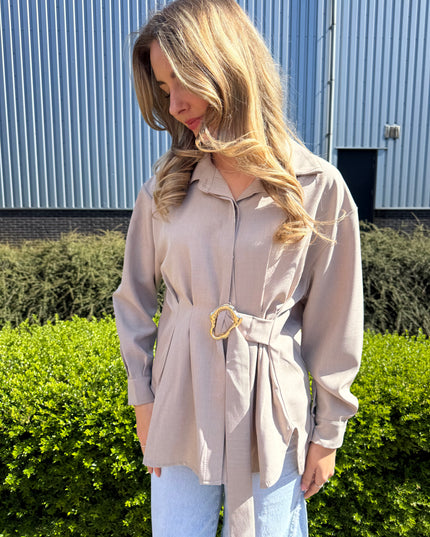 CLASSY BLOUSE | TAUPE
