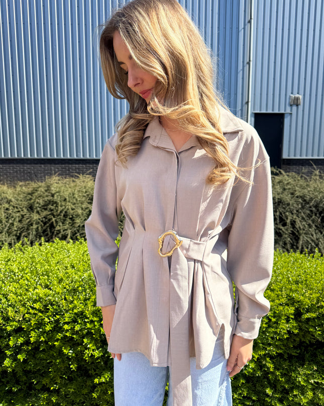 CLASSY BLOUSE | TAUPE