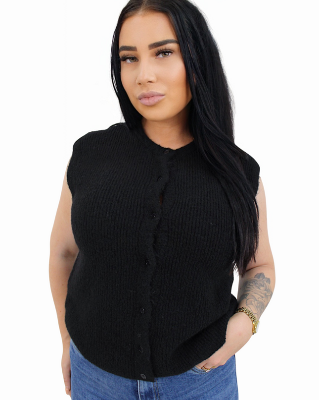 SOFT SPENCER GILET | ZWART