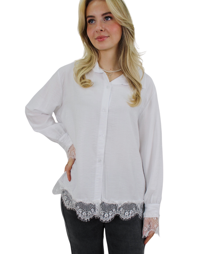 CUTE LACE BLOUSE | WHITE