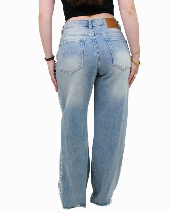 PEARL WIDE LEG JEANS - T53 | BLUE
