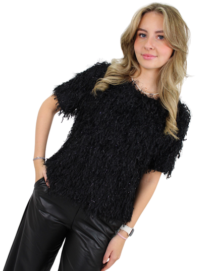 FEATHER TOP | BLACK