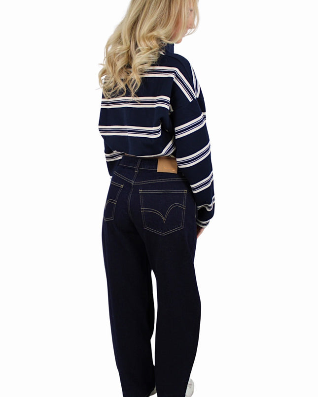 QUEEN HEARTS BALLOON FIT JEANS | DARK BLUE