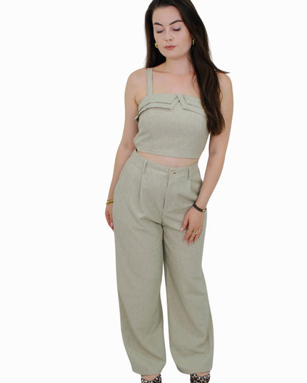 CHLOE LINNEN 2-PIECE SET | BEIGE