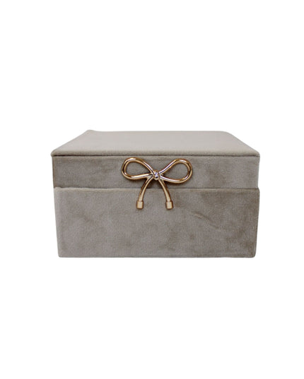 JEWELLERY BOW BOX | TAUPE