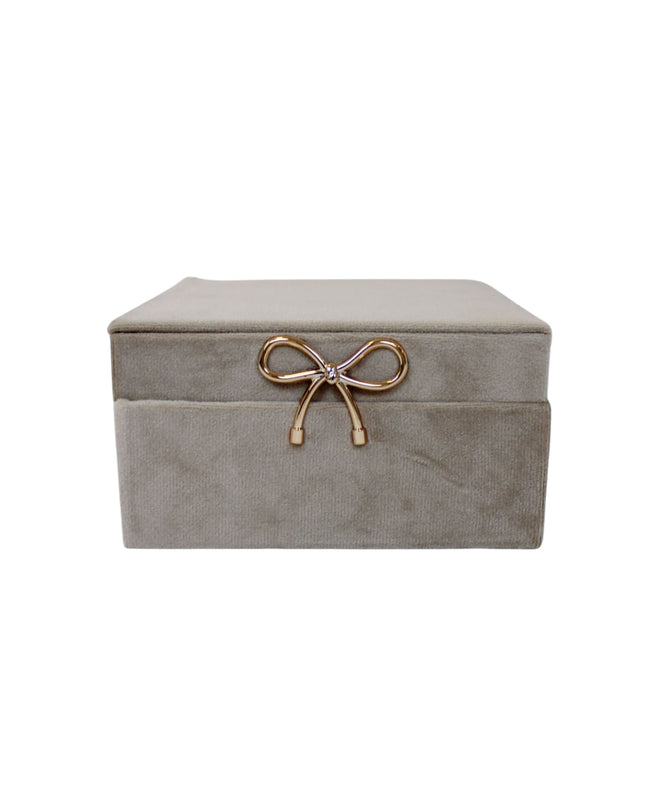 JEWELLERY BOW BOX | TAUPE