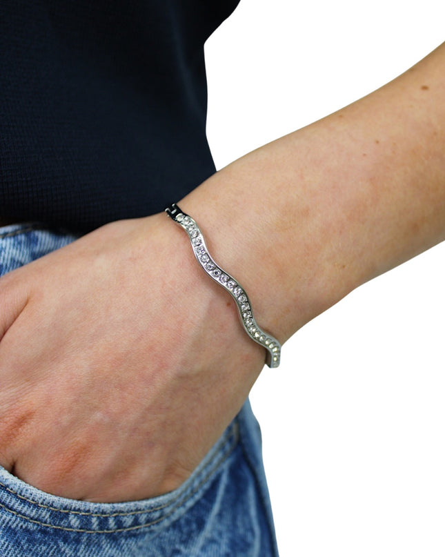 ZIGZAG ZIRKONIA BRACELET | ZILVER