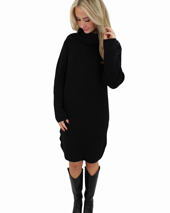 BASIC KNIT DRESS | BLACK