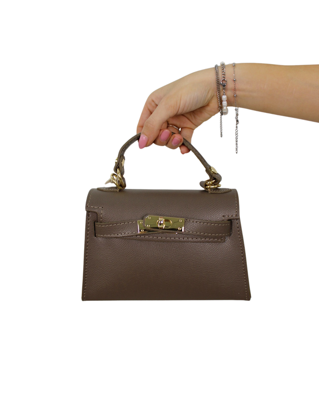 CLAIR LEATHER BAG |  TAUPE