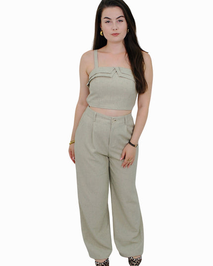 CHLOE LINNEN 2-PIECE SET | BEIGE