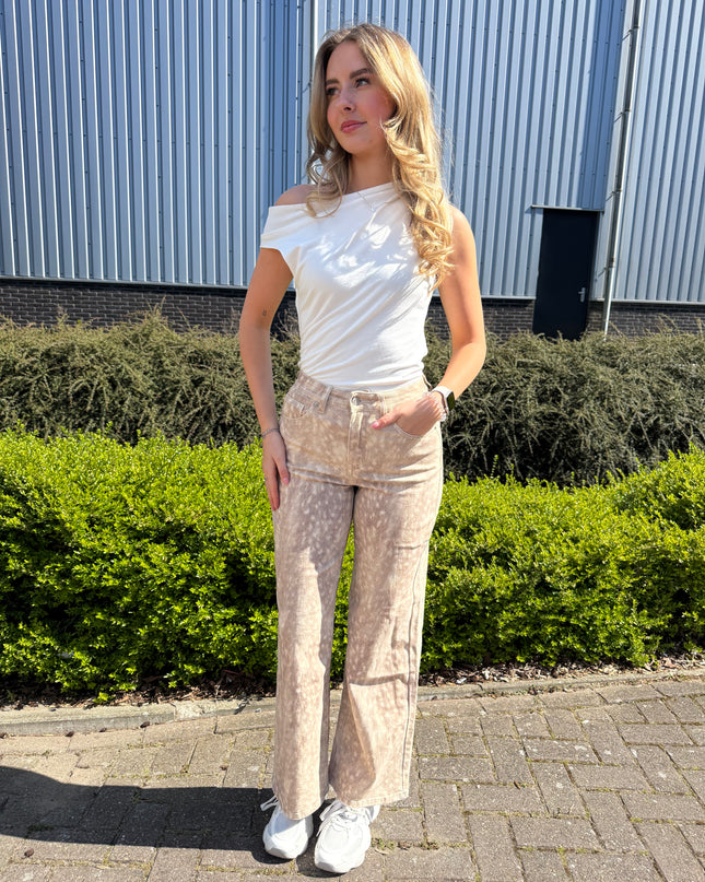 REDIAL PRINT WIDE LEG JEANS | RD9232