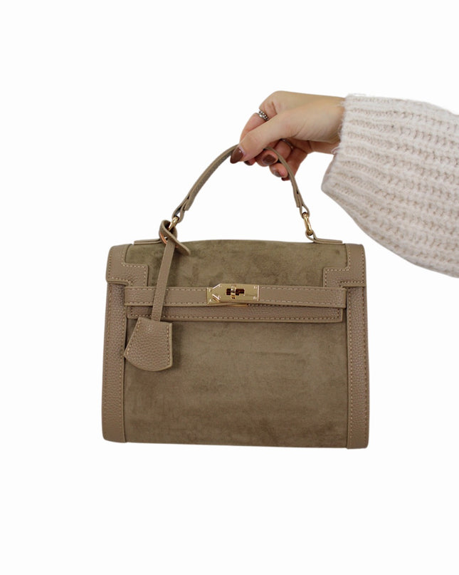 KELLY SUEDE BAG | BEIGE